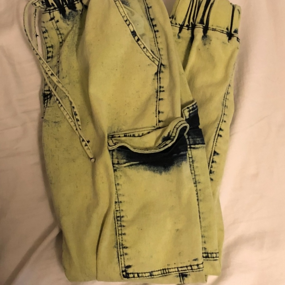 90's Neon Green Cargo Pants